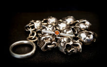 Silver Skull Watch Chain Bracelet